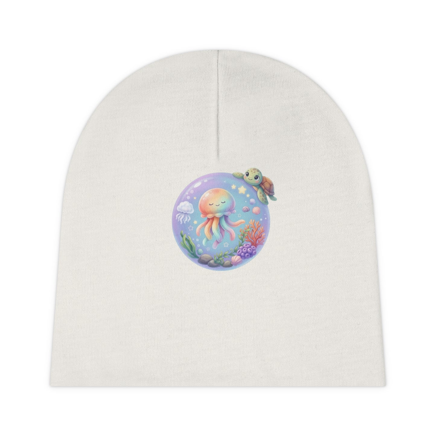 Floating Undersea Magic Jellyfish & Turtle – Infant Beanie