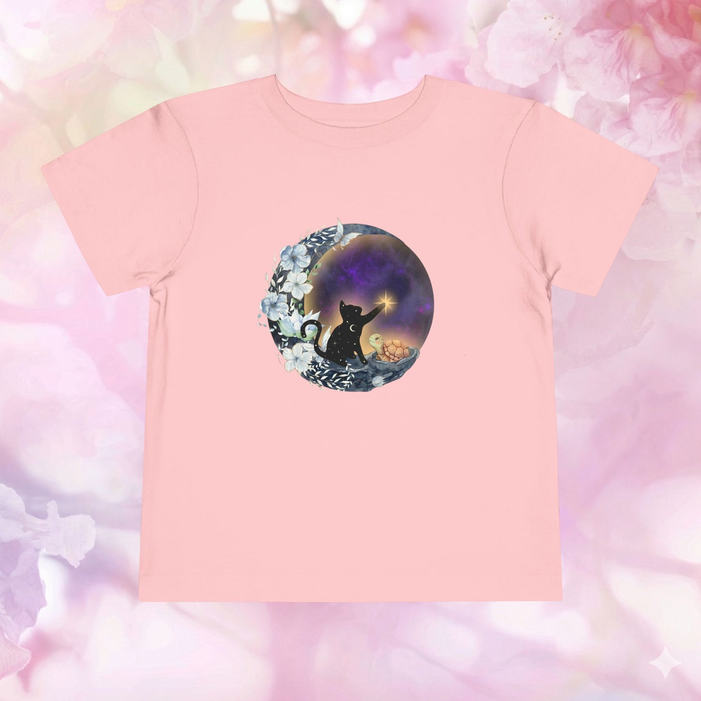 Starlight Wishes & Moonbeams – The Turtle & Magic Cat Adventurous Tee