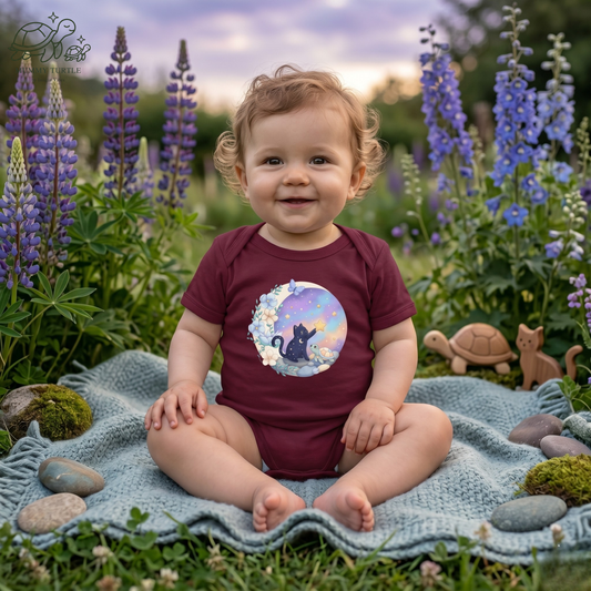 Starlight Wishes Cat & Turtle - Infant Baby Bodysuit