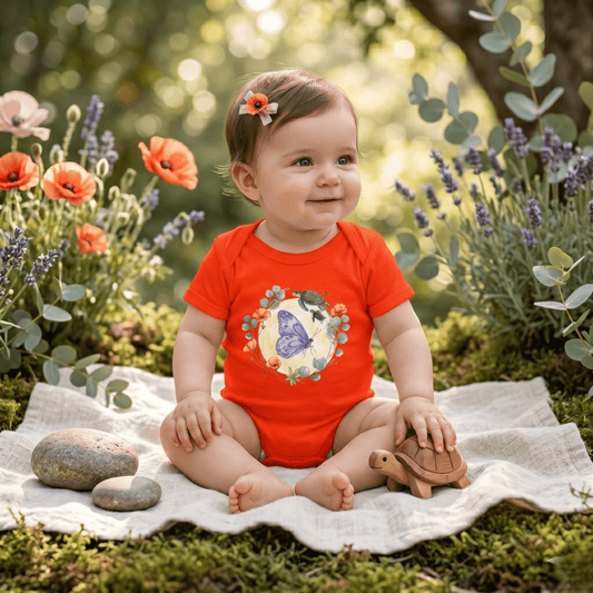 Butterfly & Garden Friends - Infant Baby Bodysuit