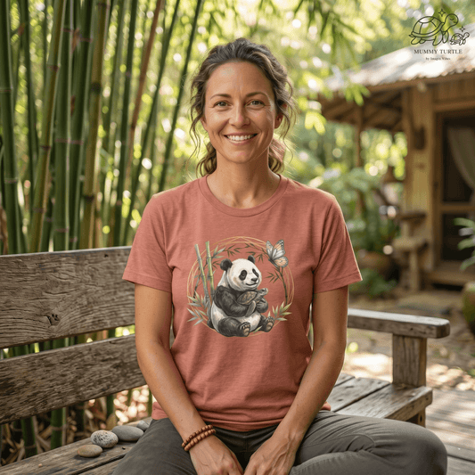 Bamboo Panda Adult Unisex Jersey Tee