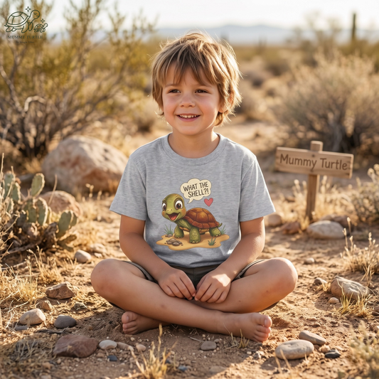 What the Shell?! Adventurous Turtle - Kids Fine Jersey Tee
