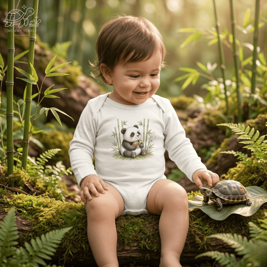 Bamboo Panda Infant Long-Sleeve Bodysuit