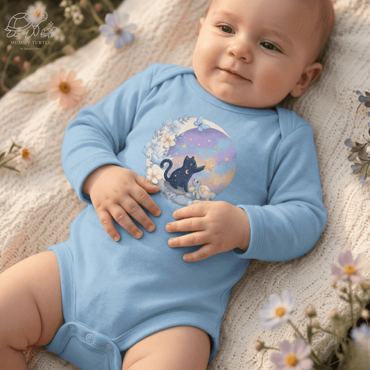 Celestial Cat Infant Long-Sleeve Bodysuit