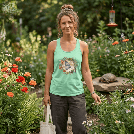 Moon Butterfly Women's Racerback Tank Top