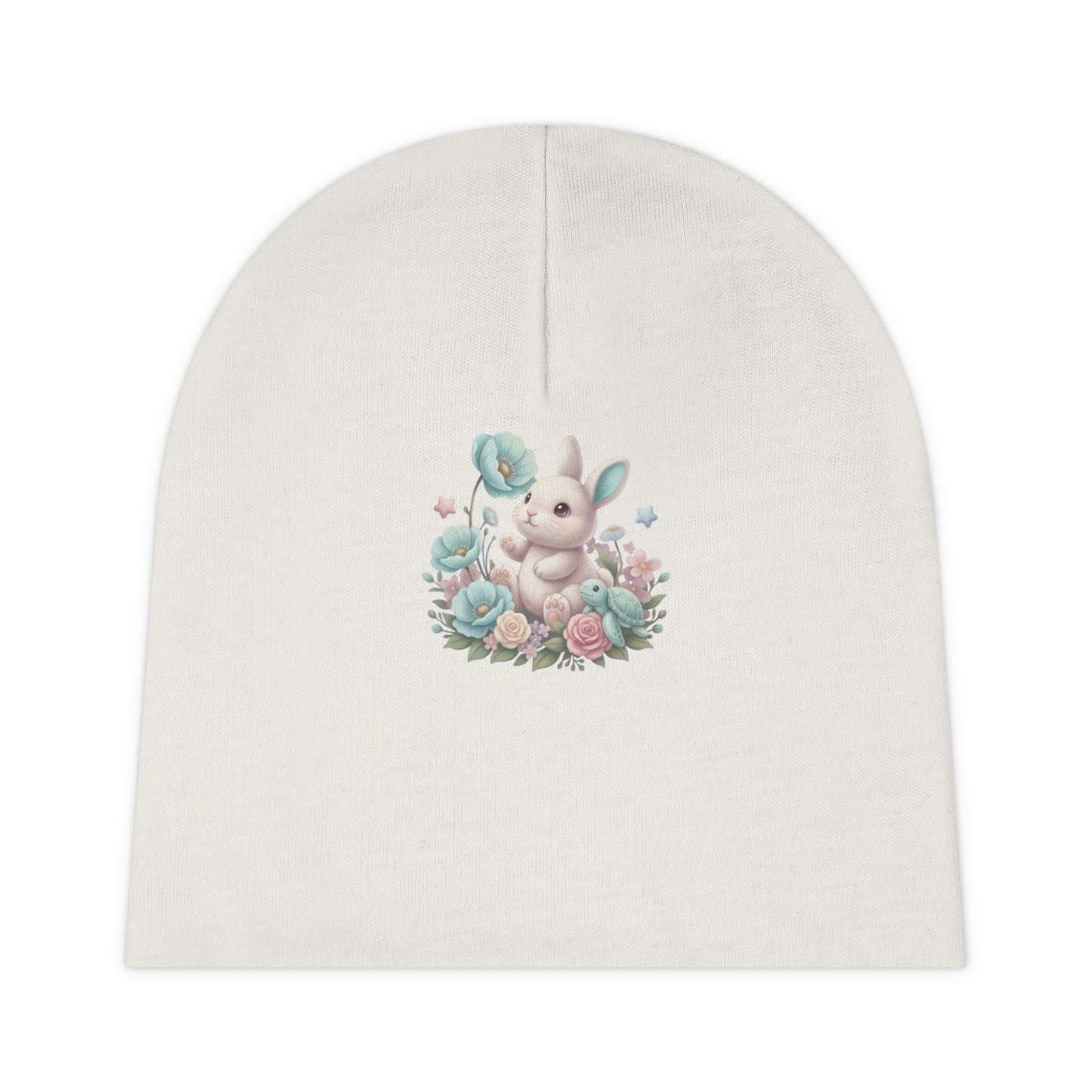 Meadow Blossoms Bunny & Turtle – Infant Beanie