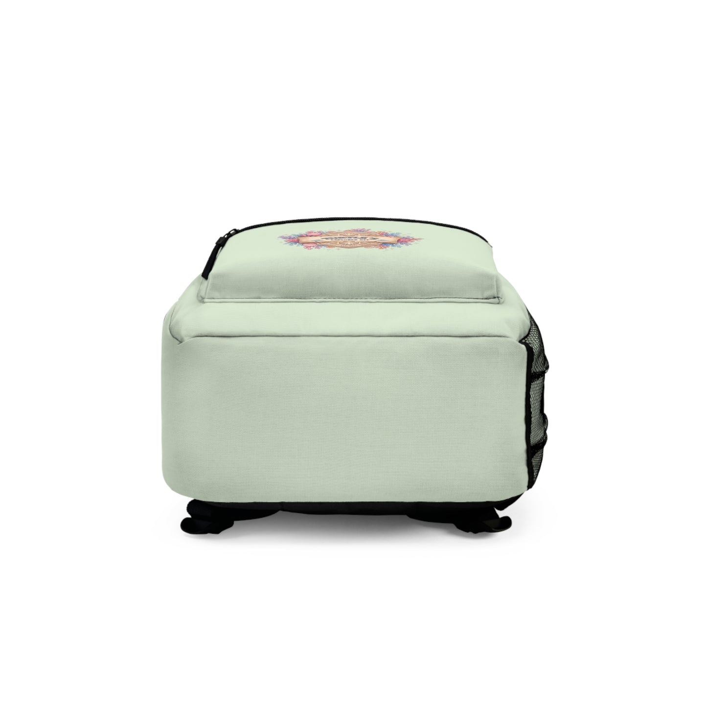 Front view of Otter Oasis Kids Explorer Backpack, a playful kids otter backpack for school and adventures.