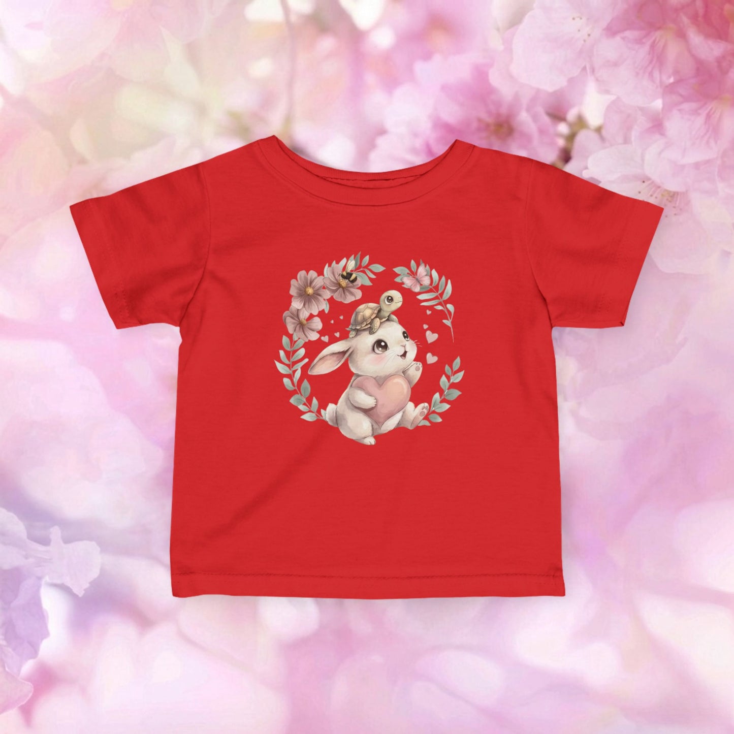 Flower Bunny Hug - Infant Fine Jersey Tee