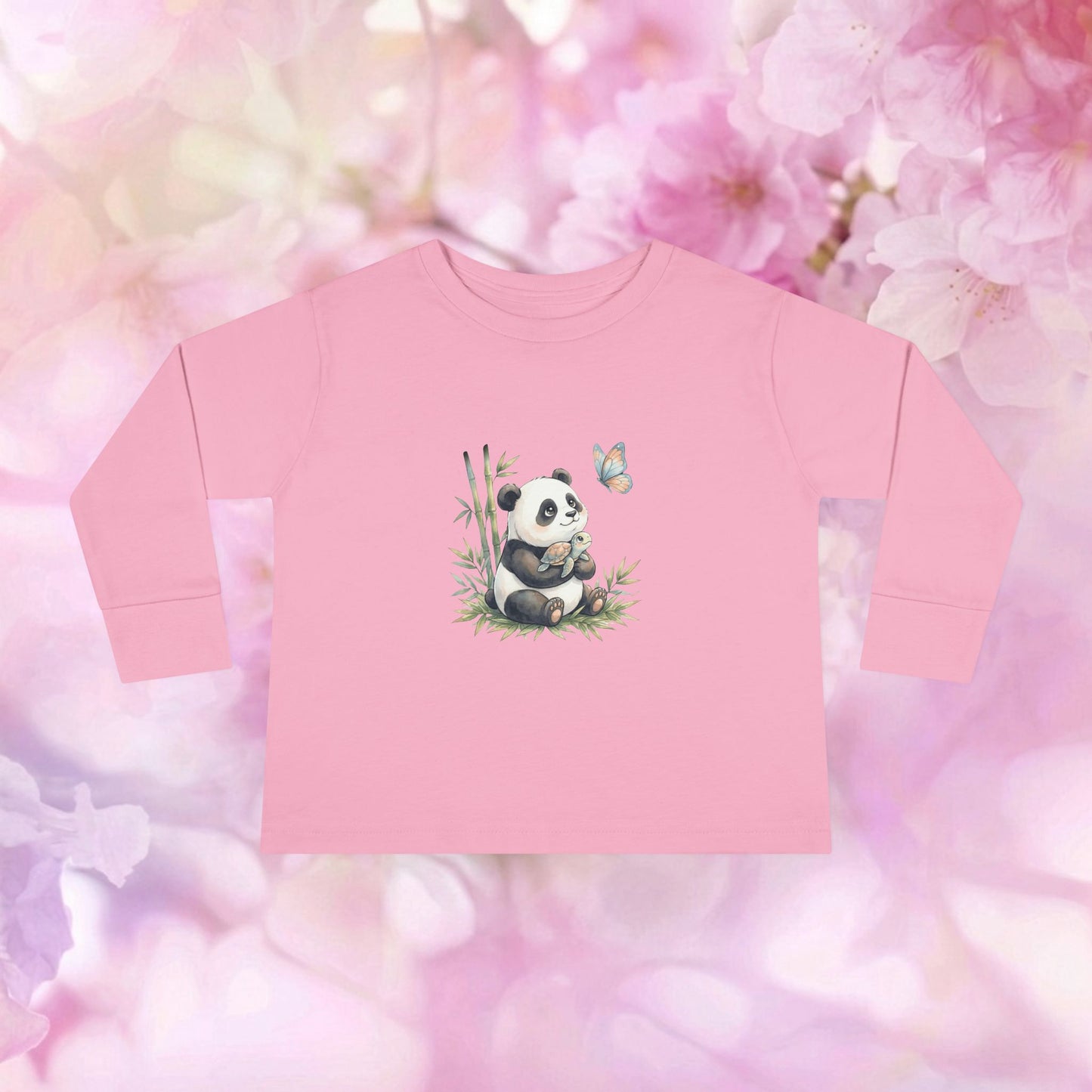 Bamboo Snuggles Panda & Turtle – Toddler Long-Sleeve Tee