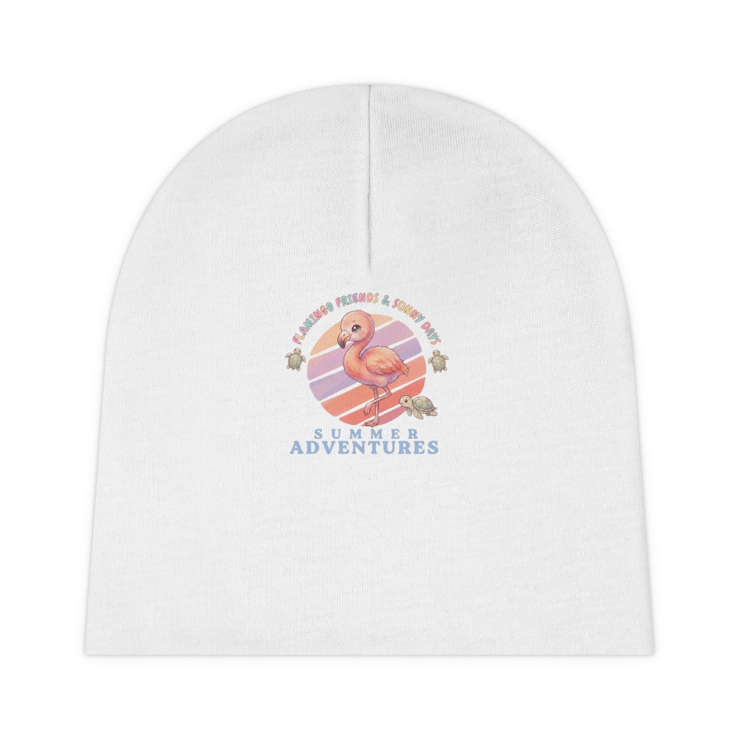 Summer Adventures Flamingo & Turtle – Infant Beanie