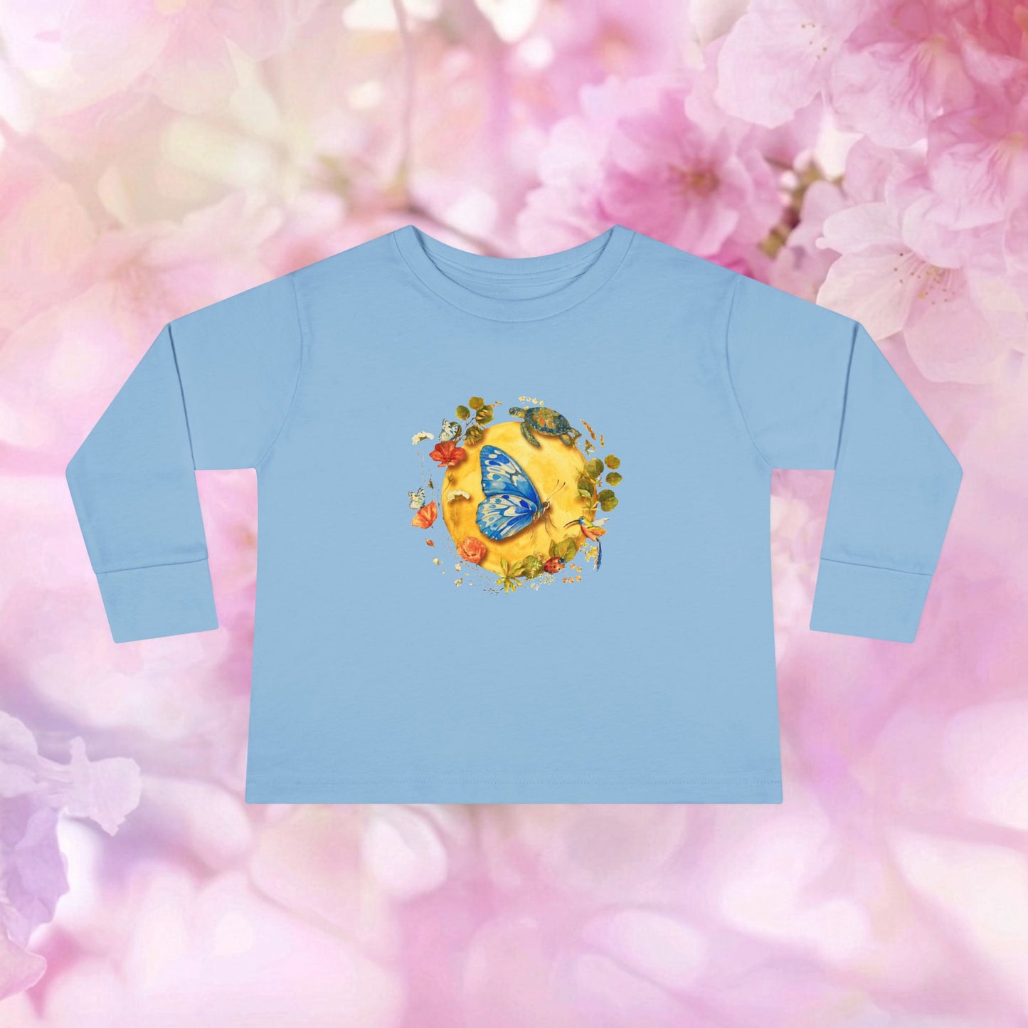 Midnight Wings Butterfly & Turtle – Toddler Long-Sleeve Tee
