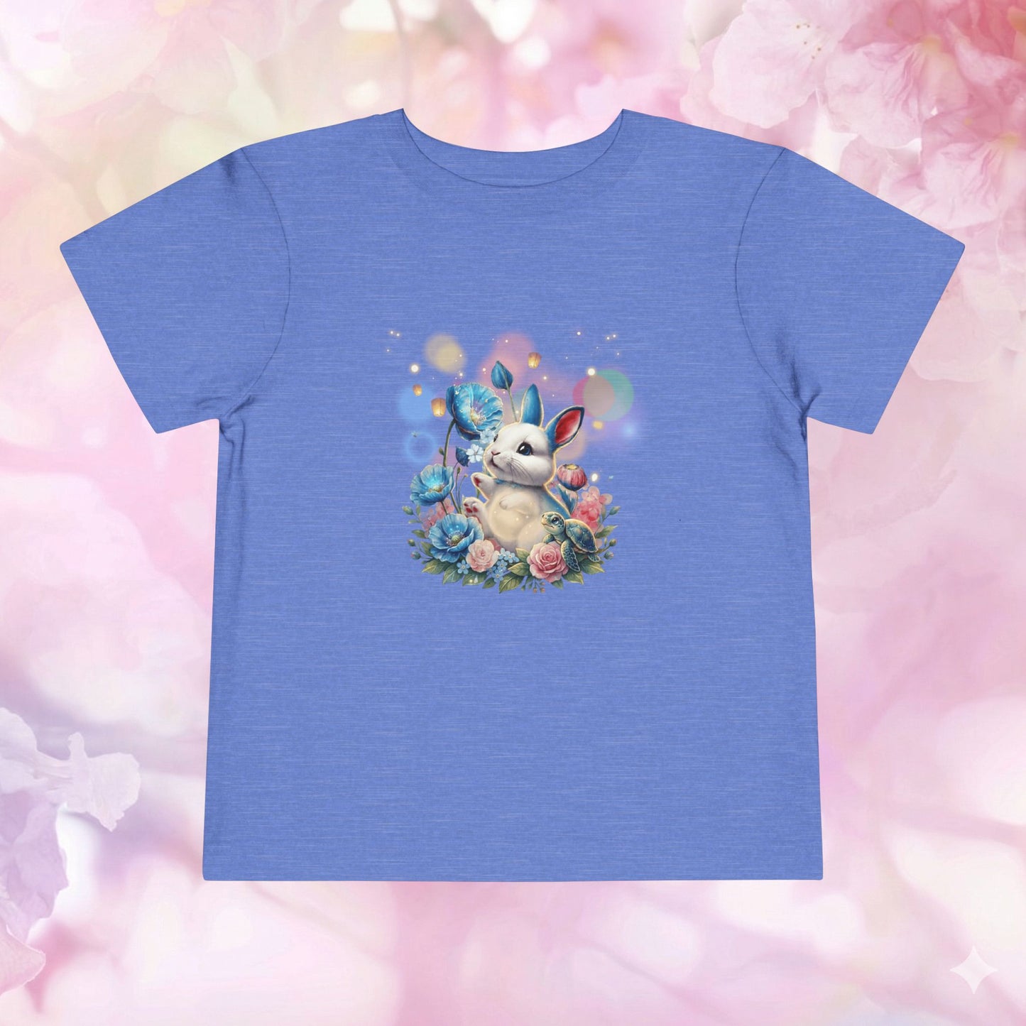 Starlit Bunny & Tiny Turtle Garden — Toddler Short Sleeve Tee