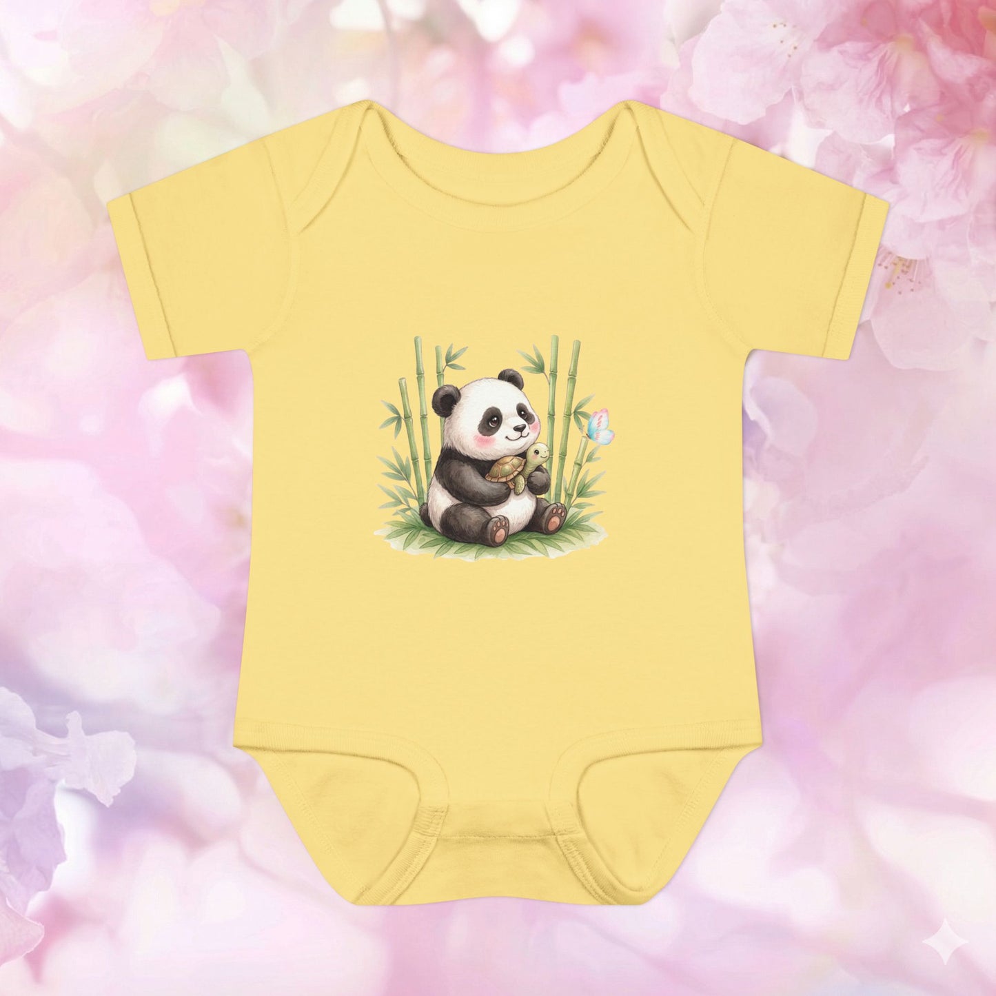 Panda & Turtle Bamboo Snuggles - Infant Baby Bodysuit