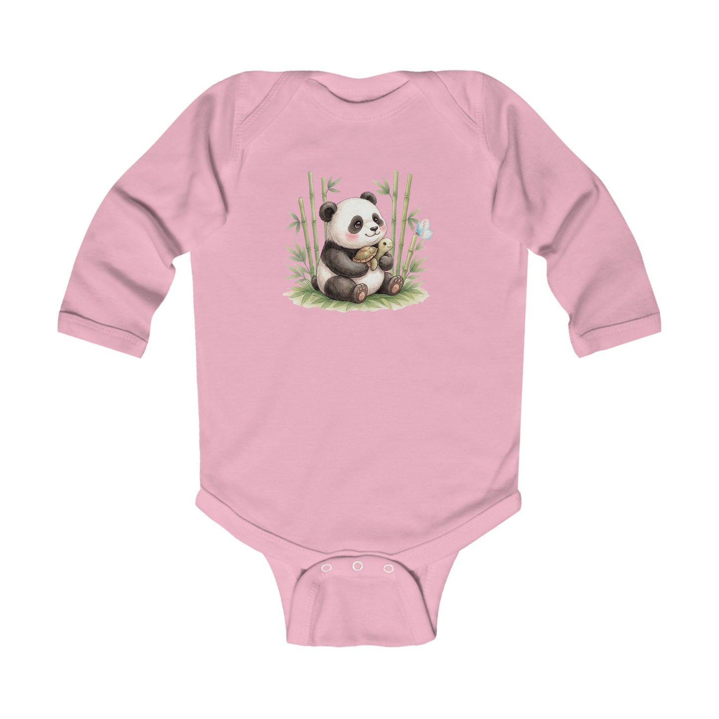 Bamboo Snuggles Panda & Turtle - Infant Long-Sleeve Bodysuit