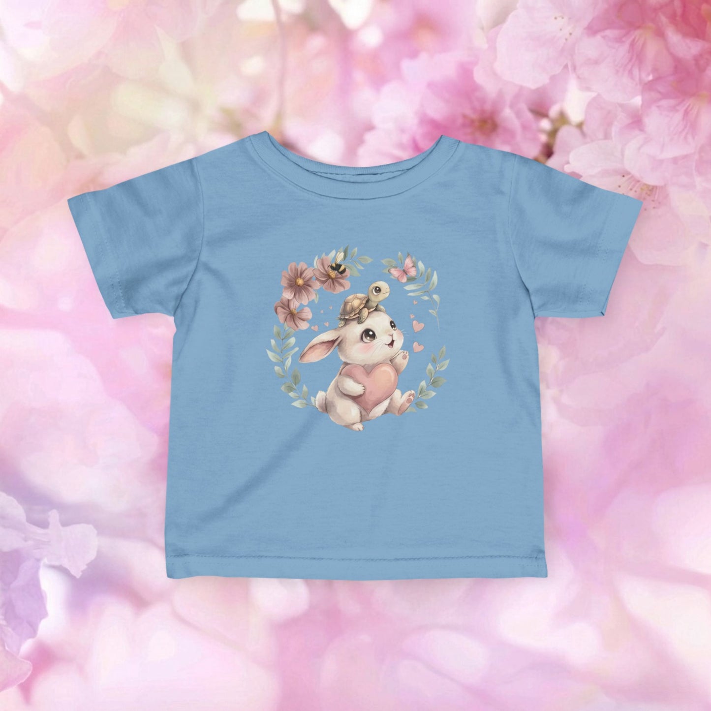 Flower Bunny Hug - Infant Fine Jersey Tee