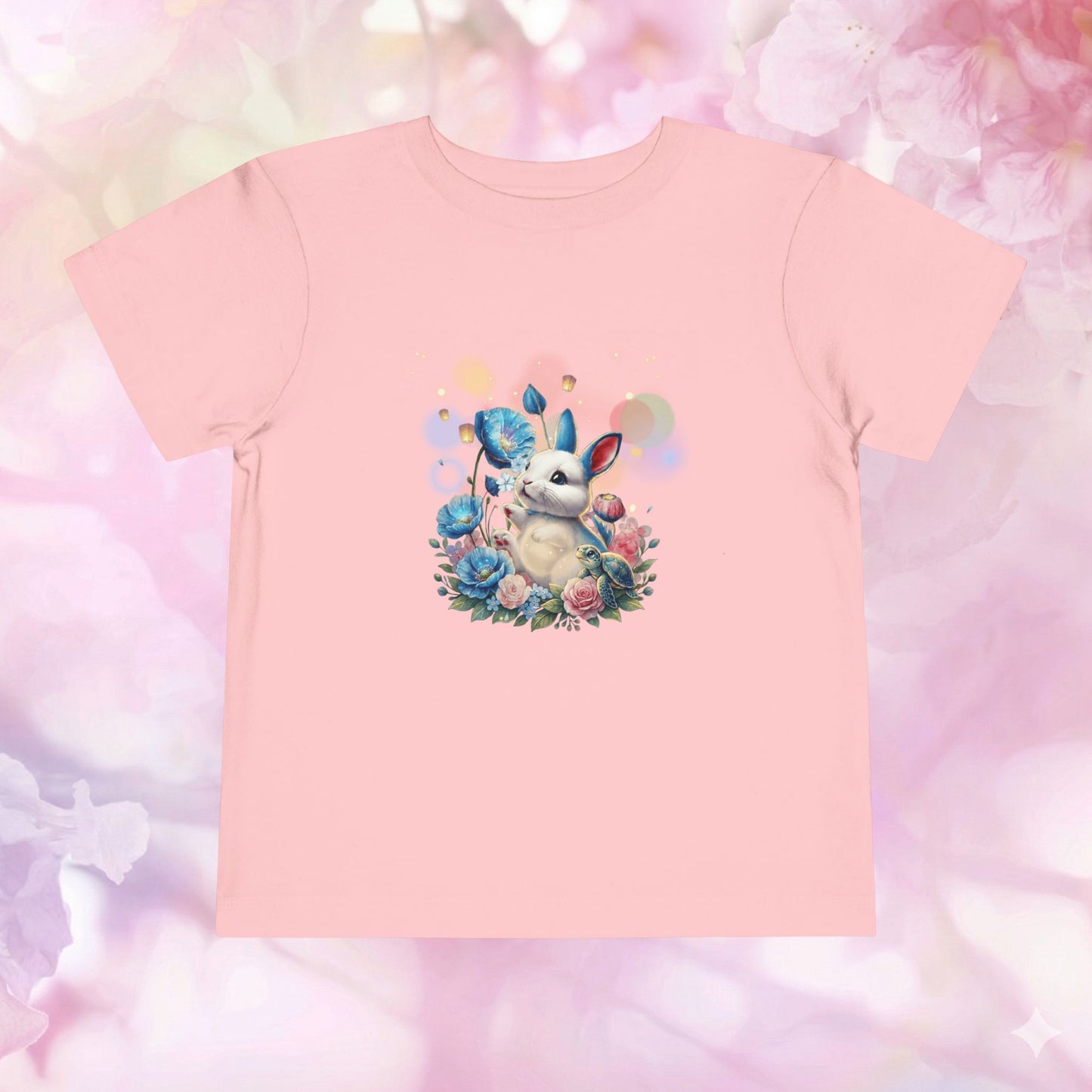 Starlit Bunny & Tiny Turtle Garden — Toddler Short Sleeve Tee
