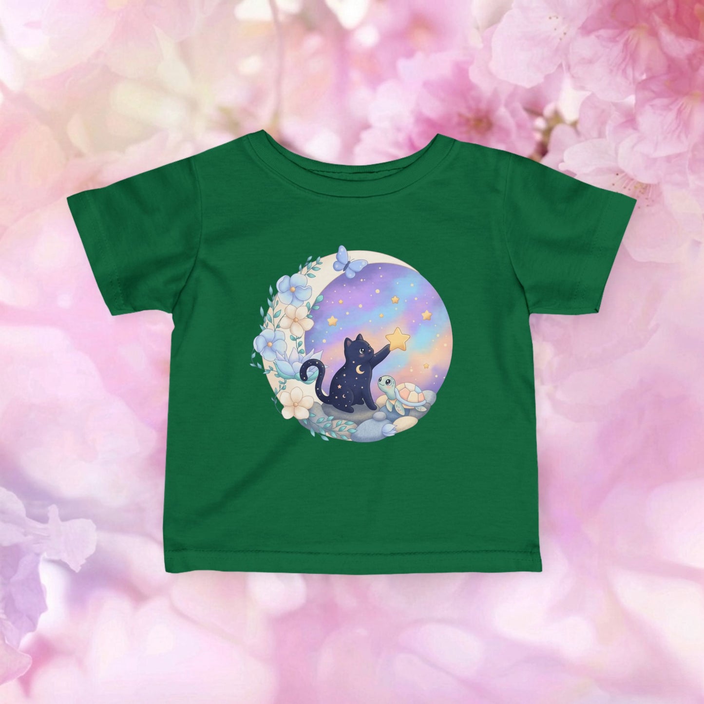 Starlight Wishes Celestial Cat & Turtle - Infant Fine Jersey Tee