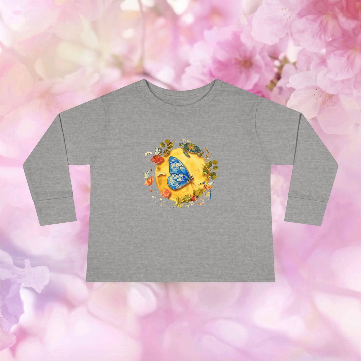 Midnight Wings Butterfly & Turtle – Toddler Long-Sleeve Tee