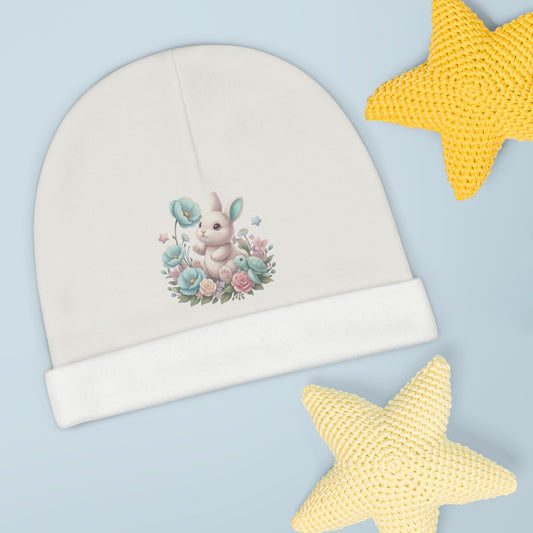 Meadow Blossoms Bunny & Turtle – Infant Beanie