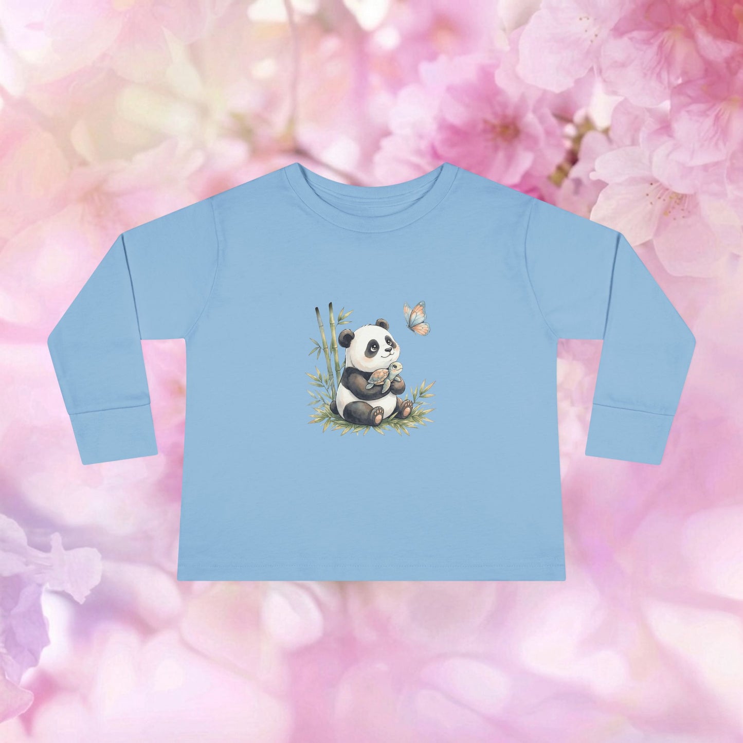 Bamboo Snuggles Panda & Turtle – Toddler Long-Sleeve Tee