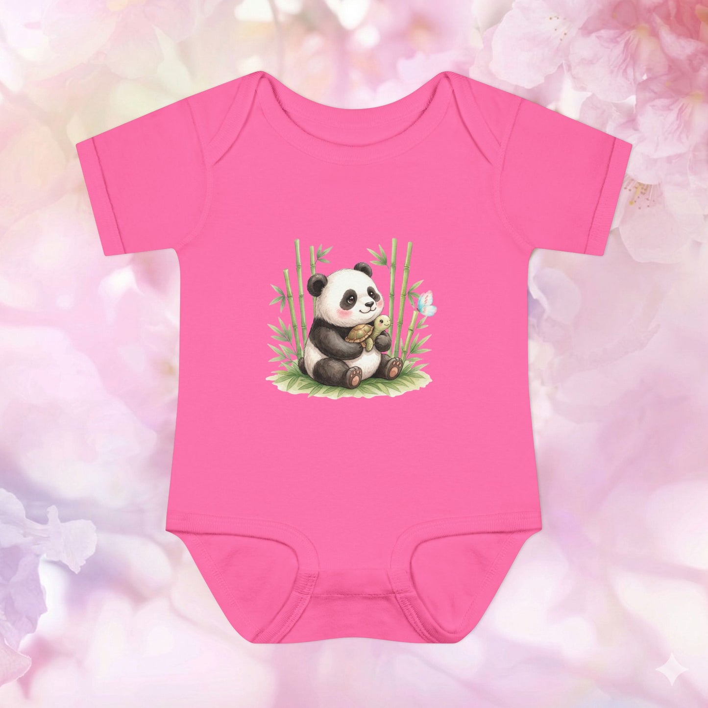 Panda & Turtle Bamboo Snuggles - Infant Baby Bodysuit