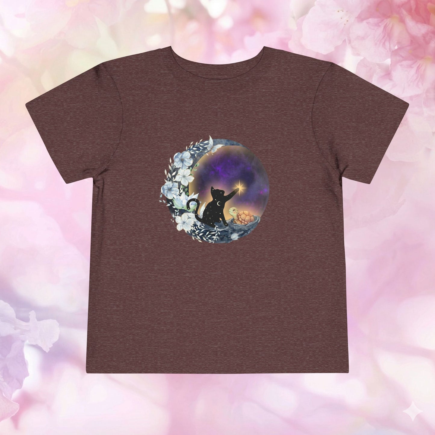 Starlight Wishes & Moonbeams – The Turtle & Magic Cat Adventurous Tee