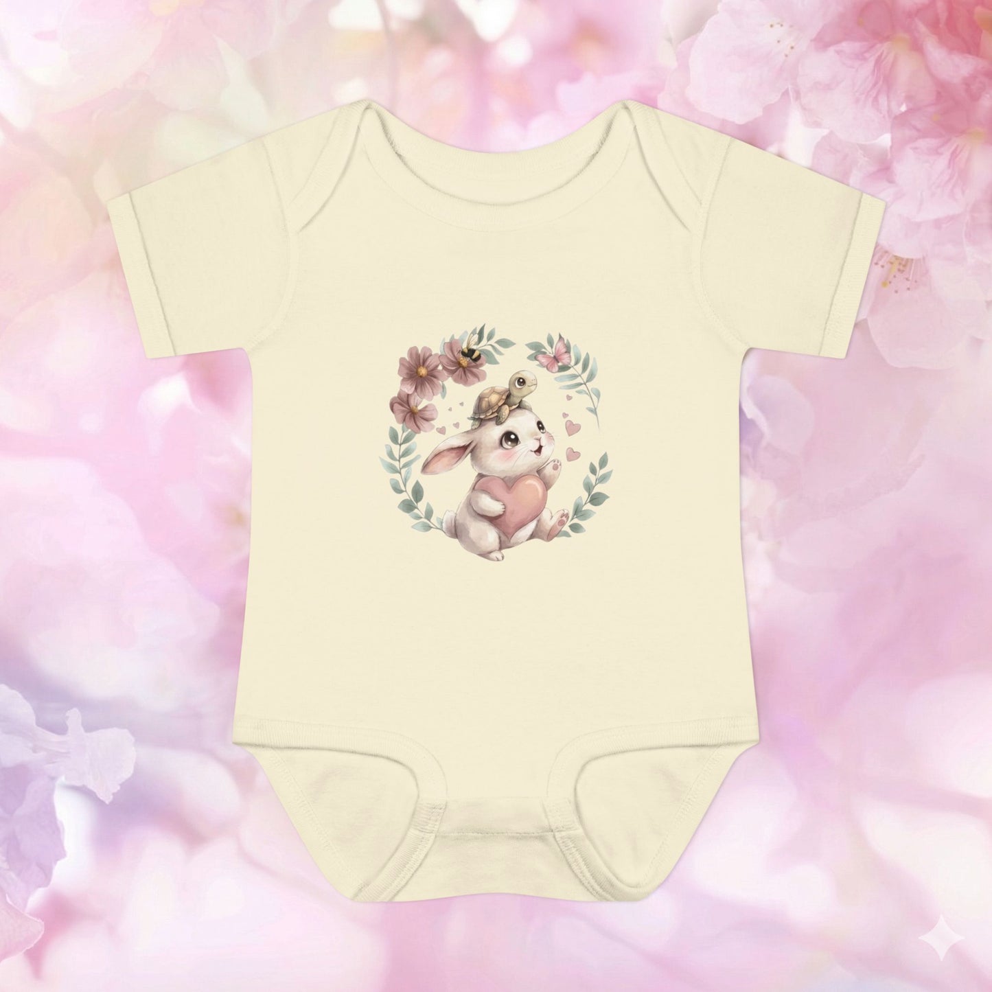 Bunny Rides & Heartfelt Hops - Bunny & Turtle Bestie Bodysuit