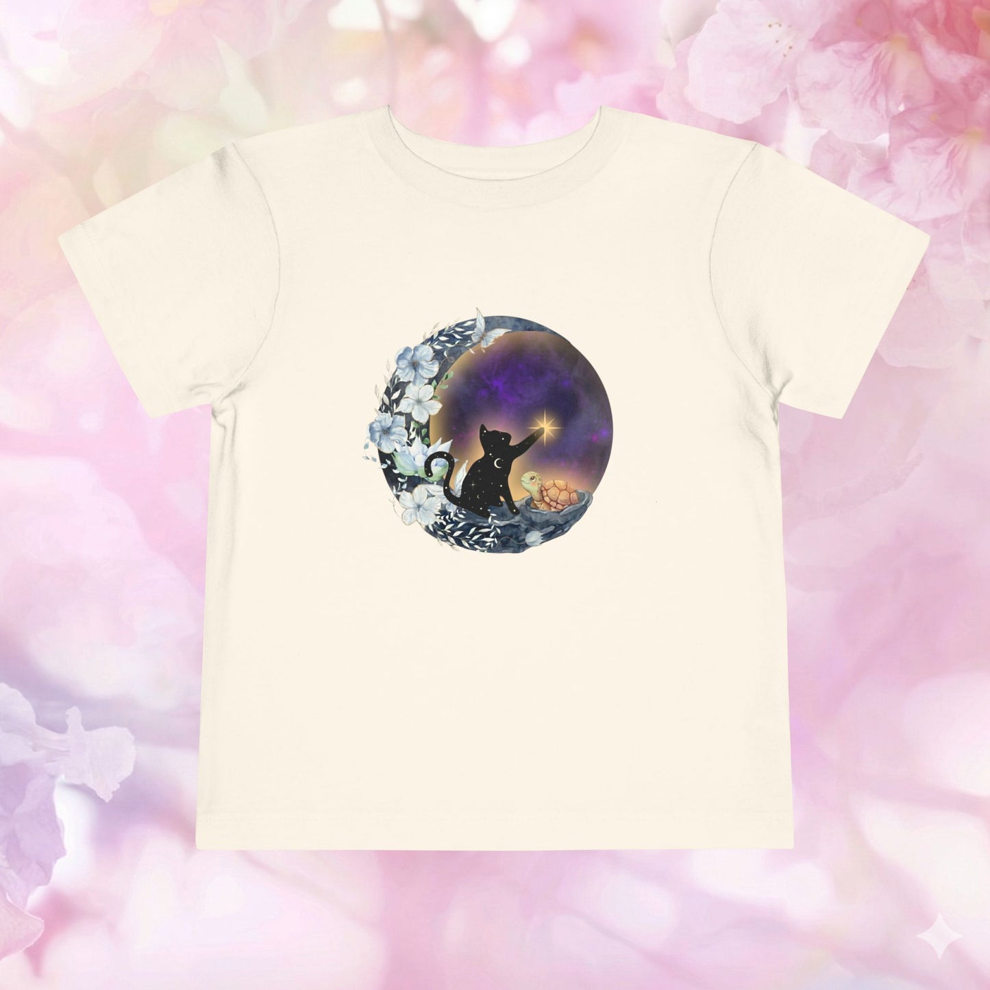 Starlight Wishes & Moonbeams – The Turtle & Magic Cat Adventurous Tee