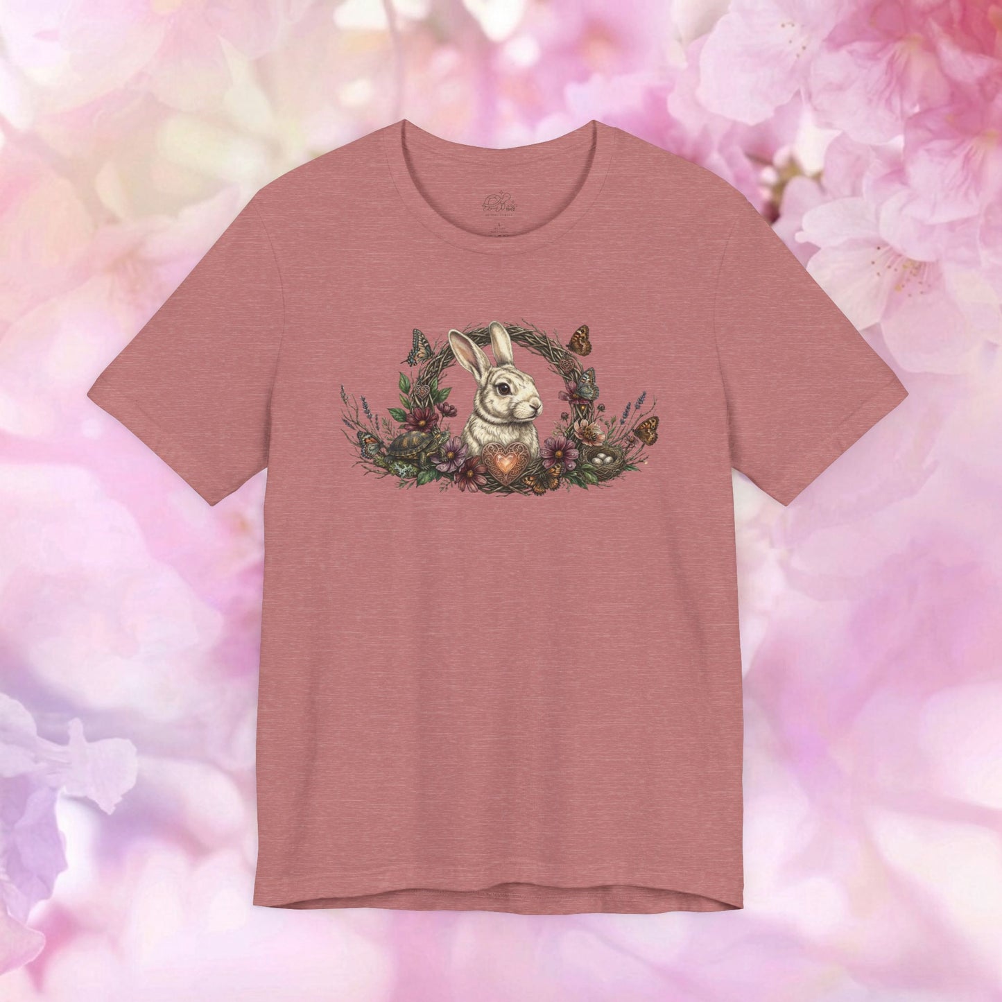 The Heart of the Nest Bunny & Turtle - Unisex Jersey Tee
