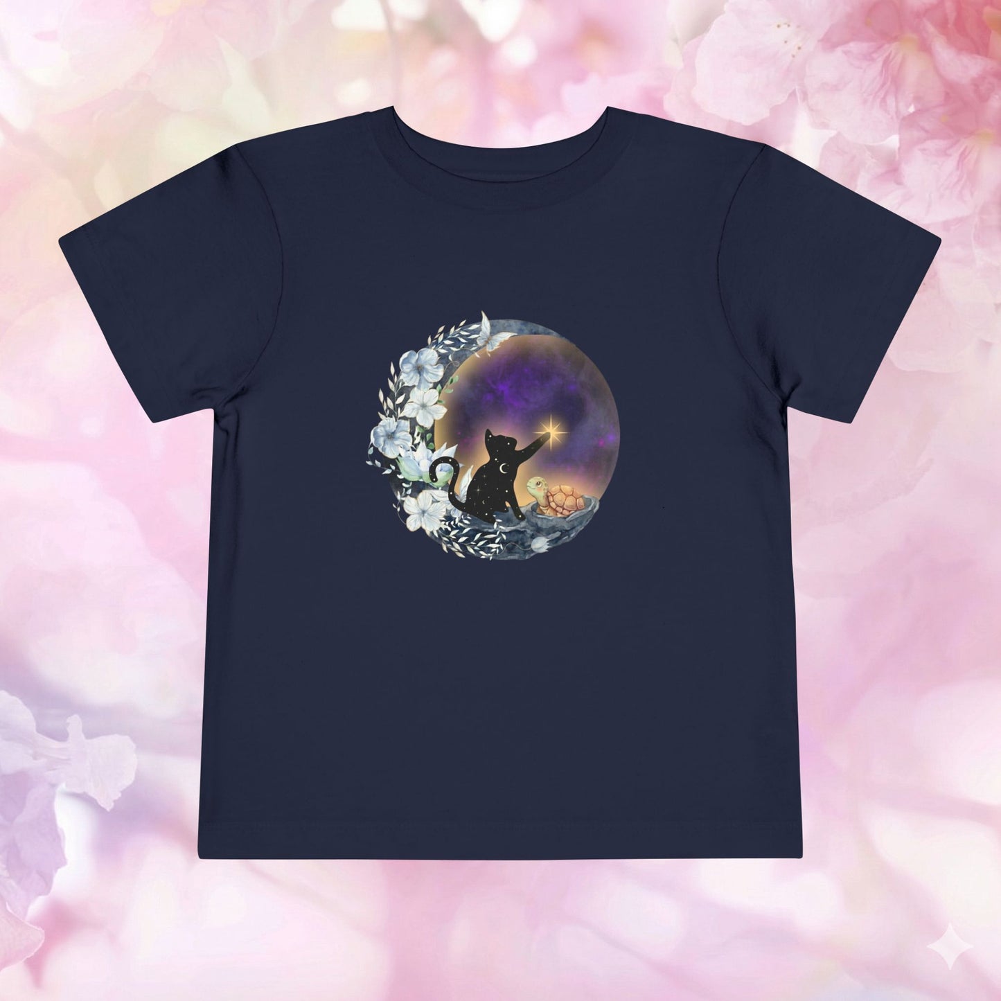 Starlight Wishes & Moonbeams – The Turtle & Magic Cat Adventurous Tee