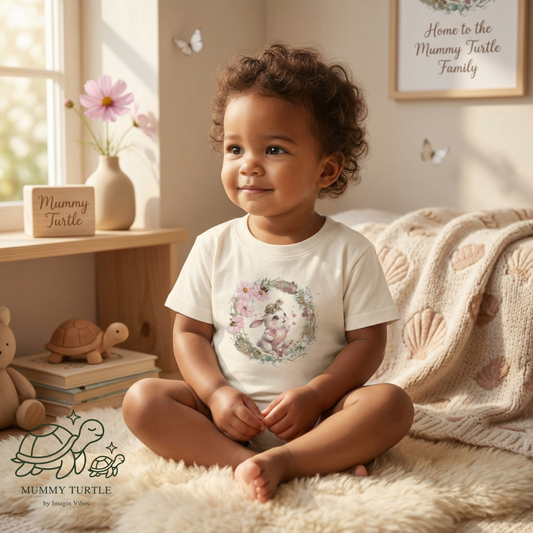 Sweet Bunny & Tiny Turtle Adventure — Toddler Short Sleeve Tee