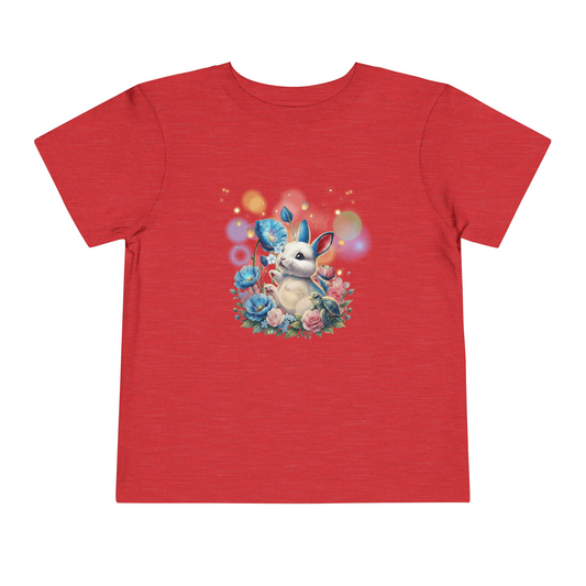 Starlit Bunny & Tiny Turtle Garden — Toddler Short Sleeve Tee