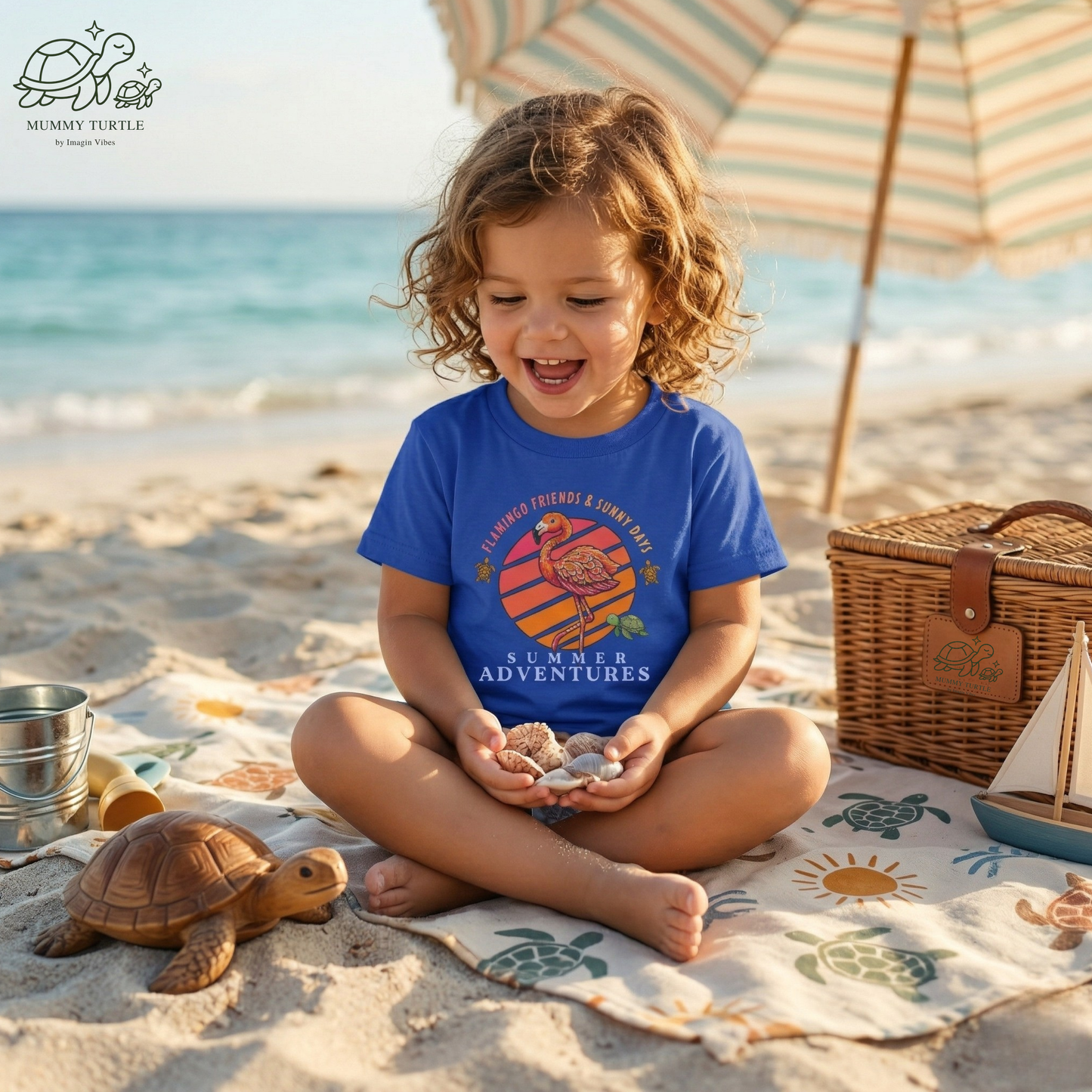 Flamingo Friends & Summer Adventures — Toddler Short Sleeve Tee