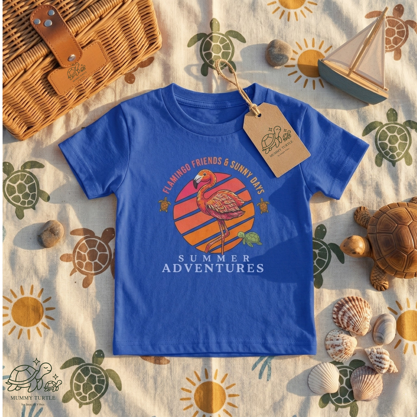 Flamingo Friends & Summer Adventures — Toddler Short Sleeve Tee