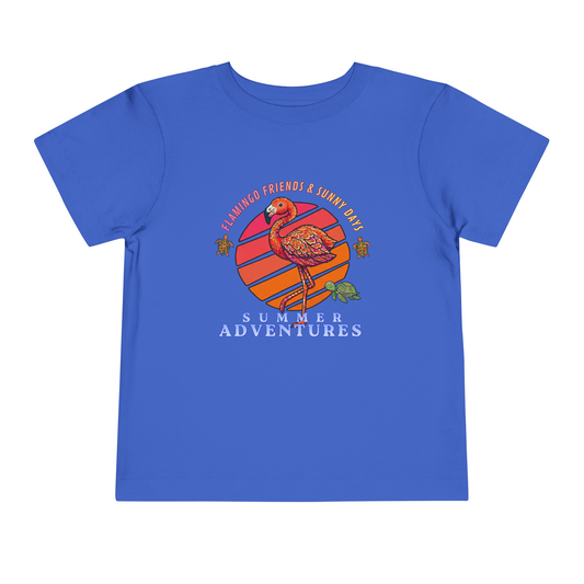 Flamingo Friends & Summer Adventures — Toddler Short Sleeve Tee