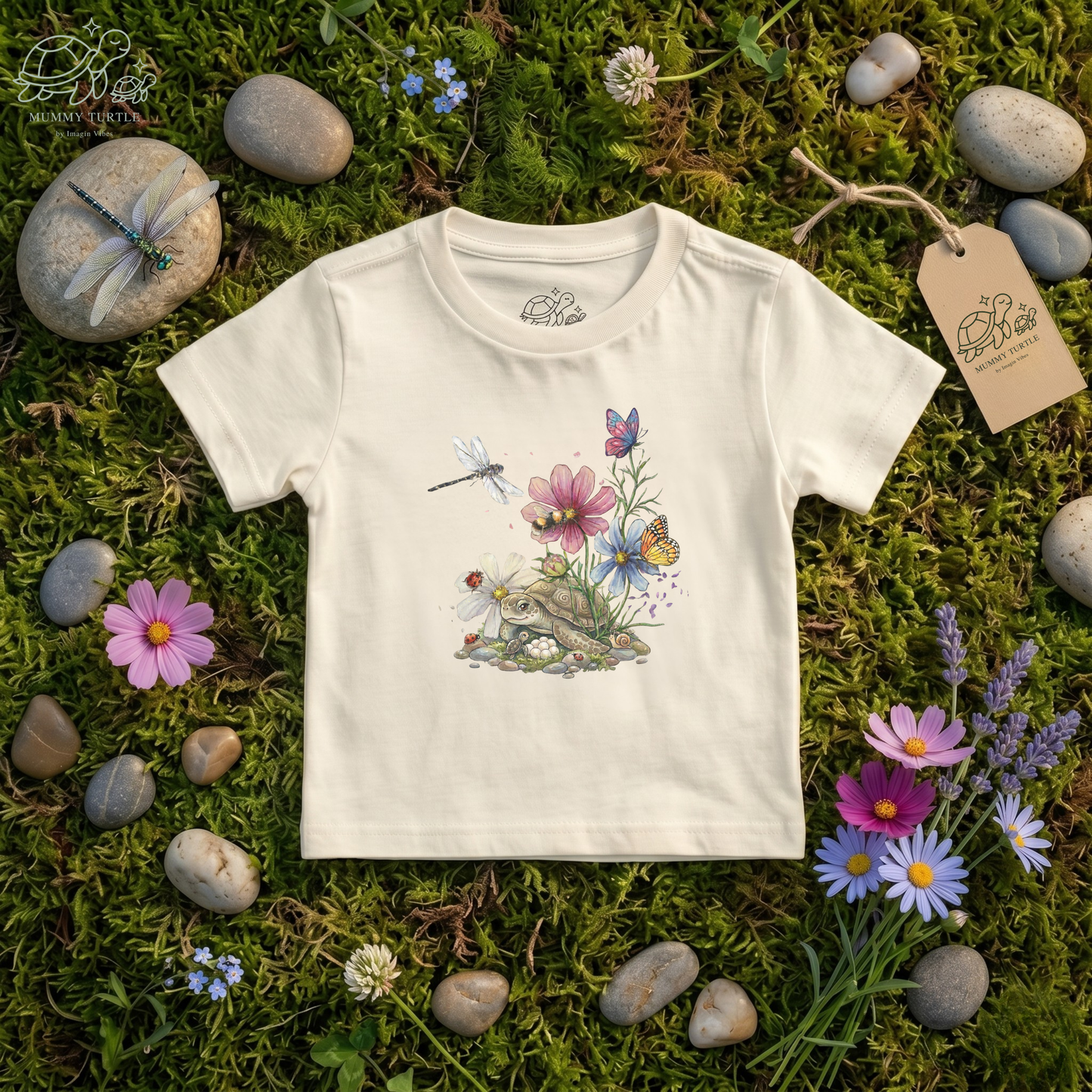 Hide & Seek in the Wildflowers – A Mummy Turtle Discovery Tee