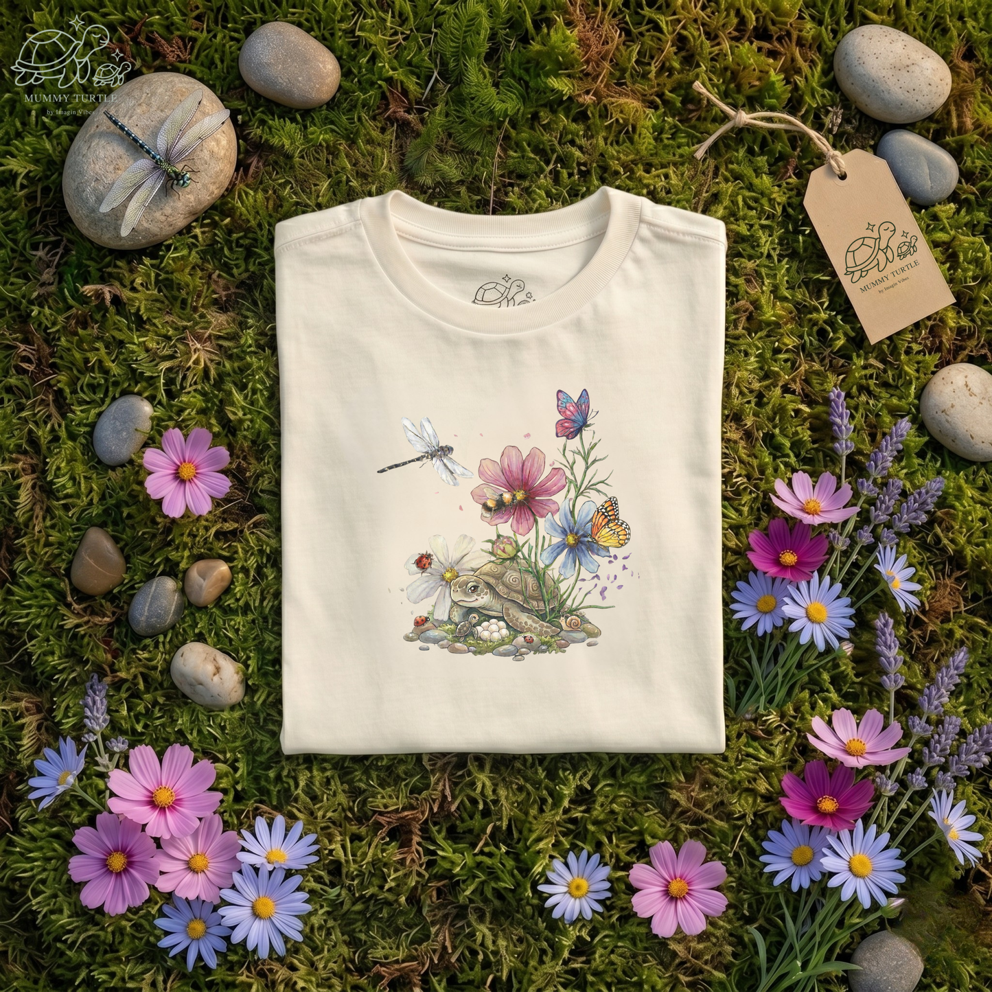 Hide & Seek in the Wildflowers – A Mummy Turtle Discovery Tee