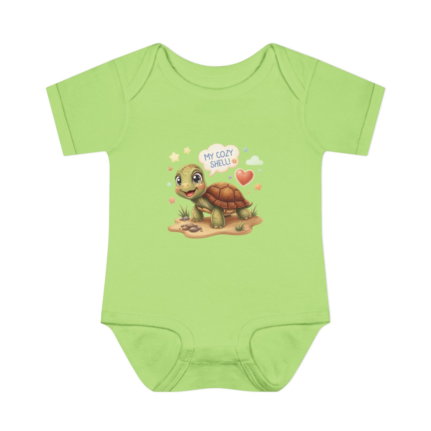 My Cozy Shell -  Cute Turtle Infant Baby Bodysuit