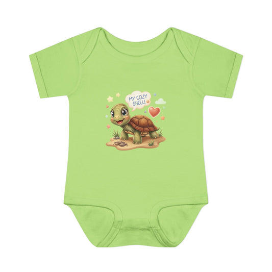 My Cozy Shell -  Cute Turtle Infant Baby Bodysuit