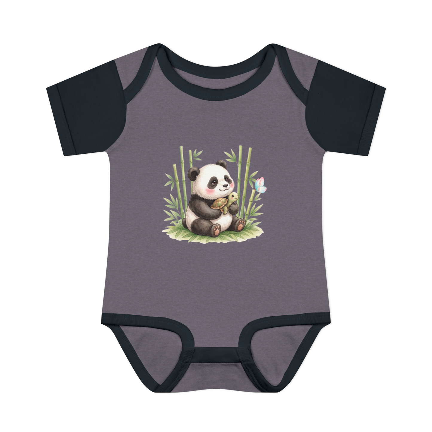 Panda & Turtle Bamboo Snuggles - Infant Baby Bodysuit