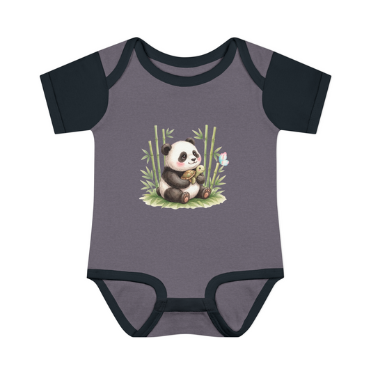 Panda & Turtle Bamboo Snuggles - Infant Baby Bodysuit