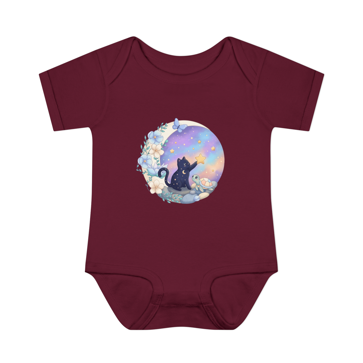 Starlight Wishes Cat & Turtle - Infant Baby Bodysuit