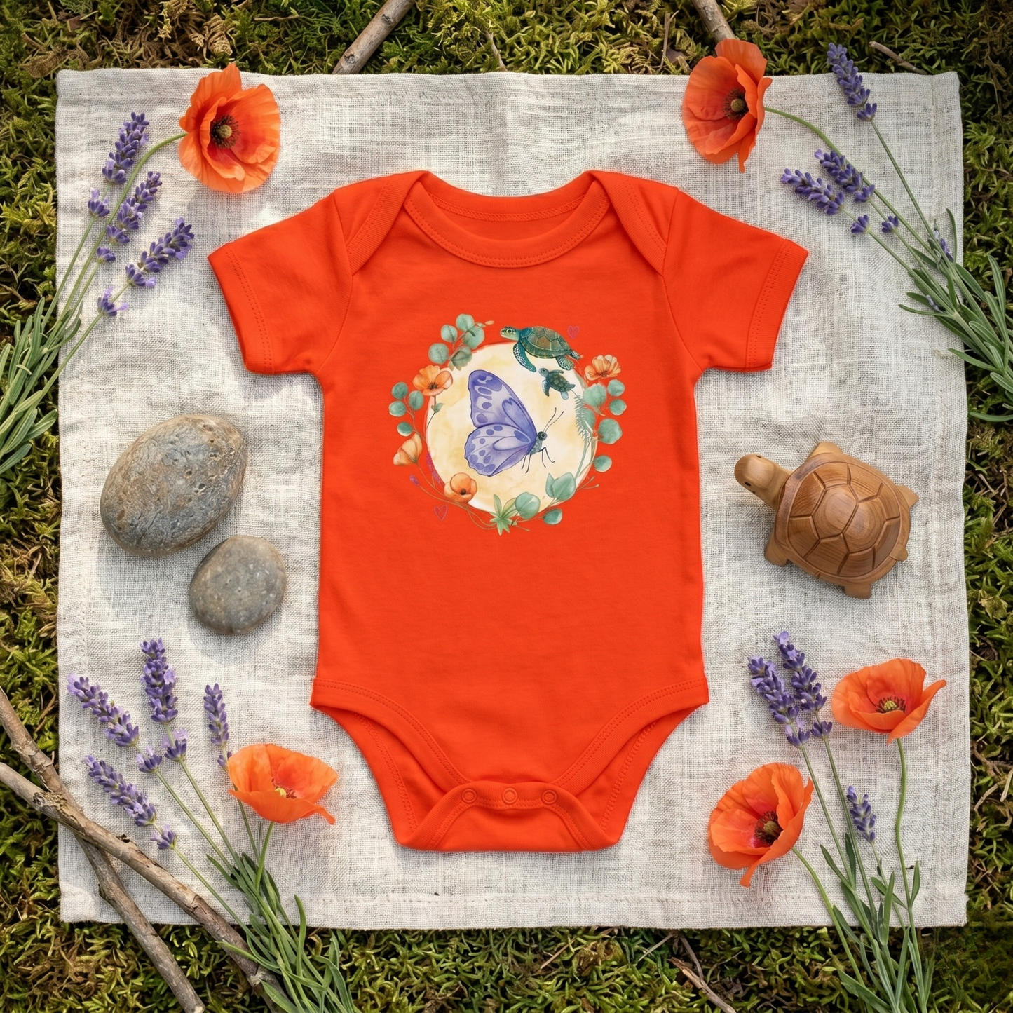 Butterfly & Garden Friends - Infant Baby Bodysuit