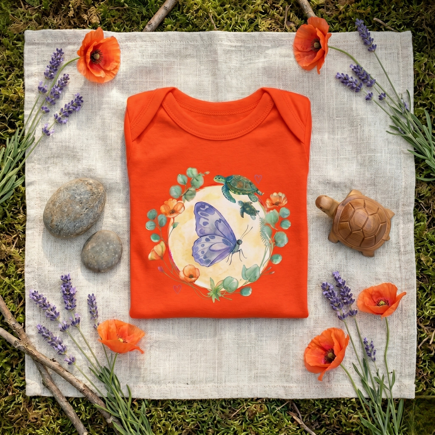Butterfly & Garden Friends - Infant Baby Bodysuit