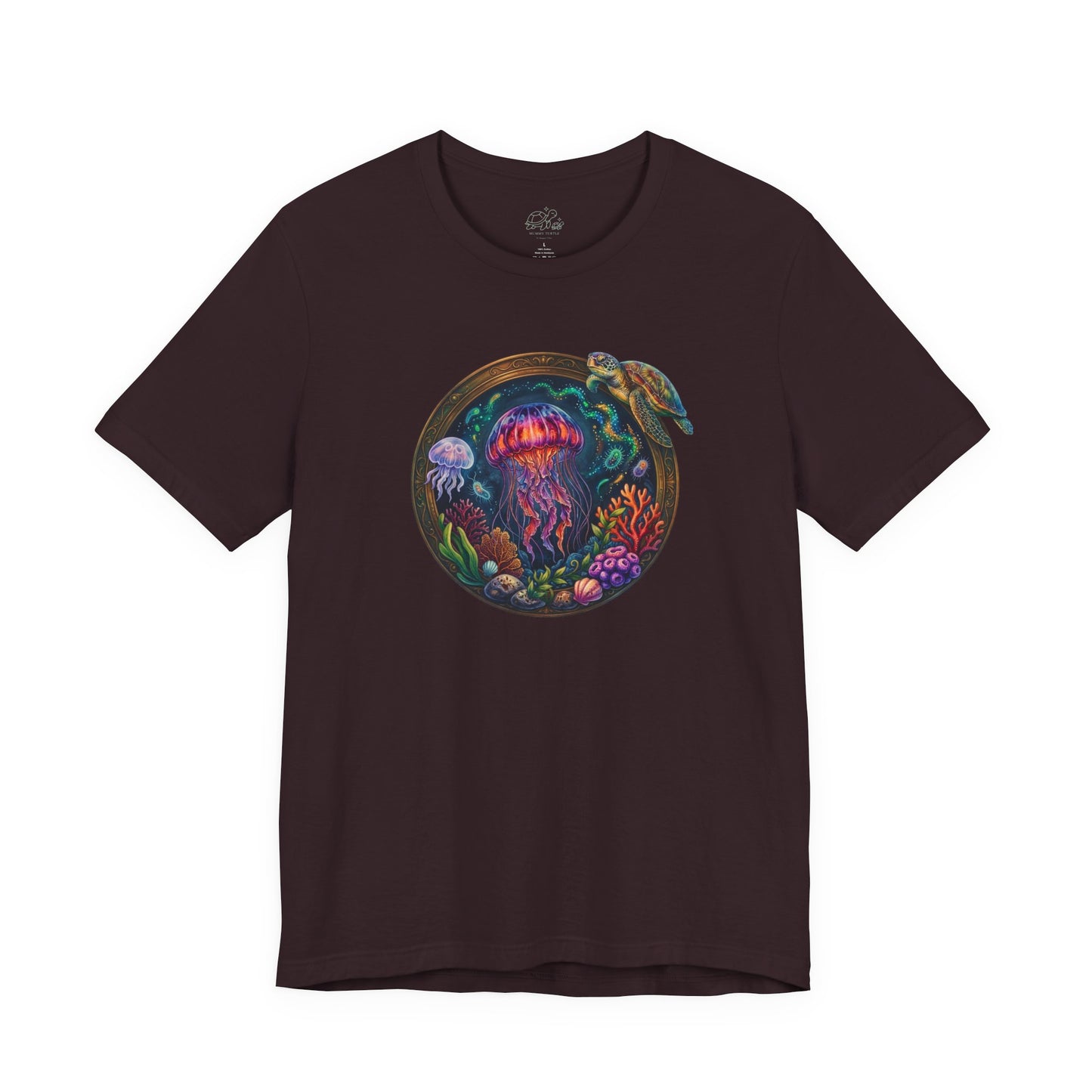 "Deep Sea Wonder" Jellyfish & Turtle Unisex Jersey Tee