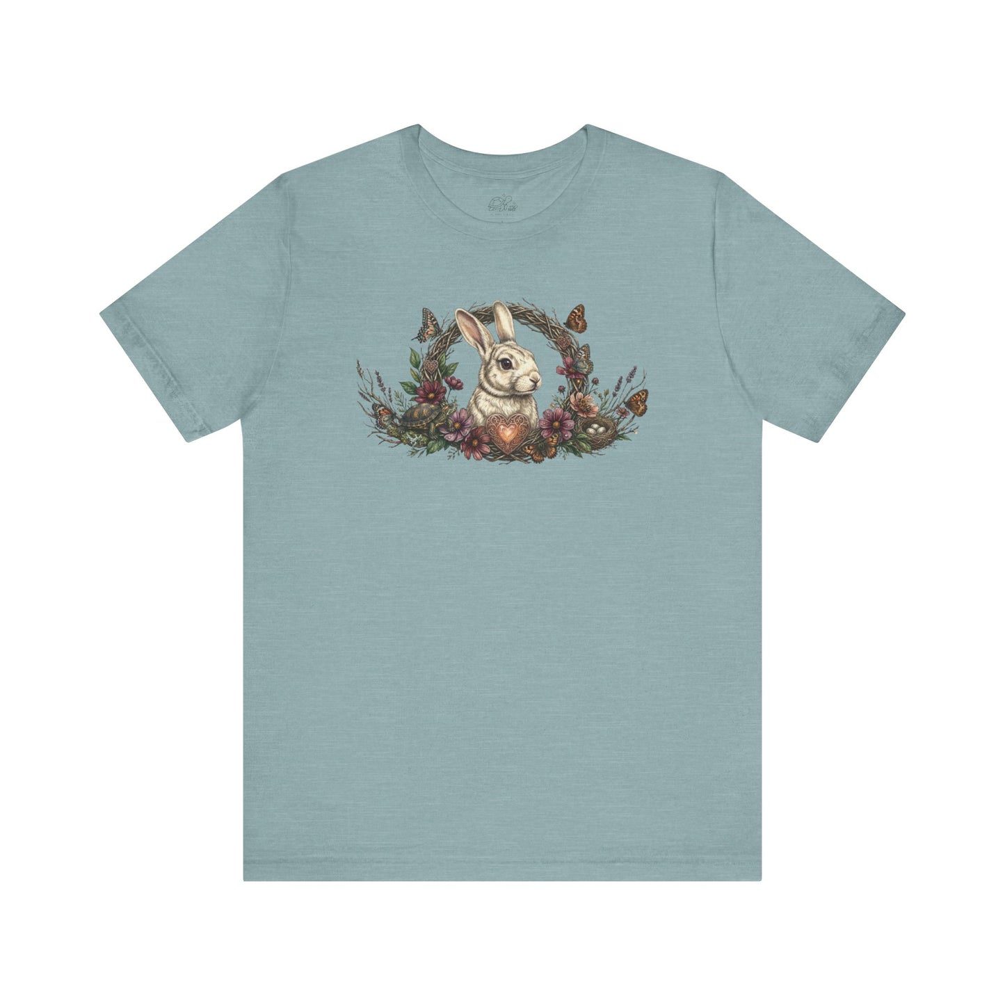The Heart of the Nest Bunny & Turtle - Unisex Jersey Tee