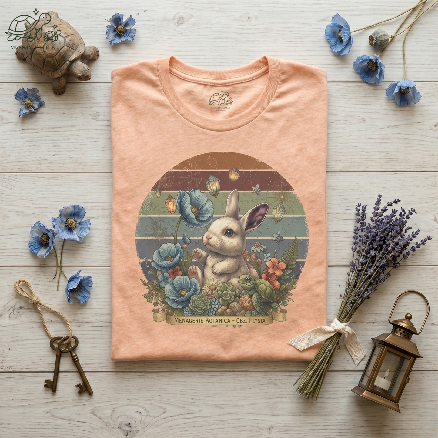 Menagerie Botanica Bunny & Turtle - Unisex Jersey Tee