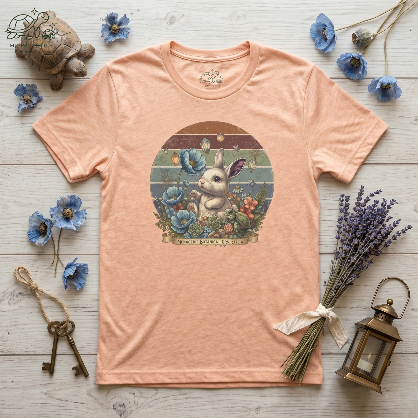 Menagerie Botanica Bunny & Turtle - Unisex Jersey Tee