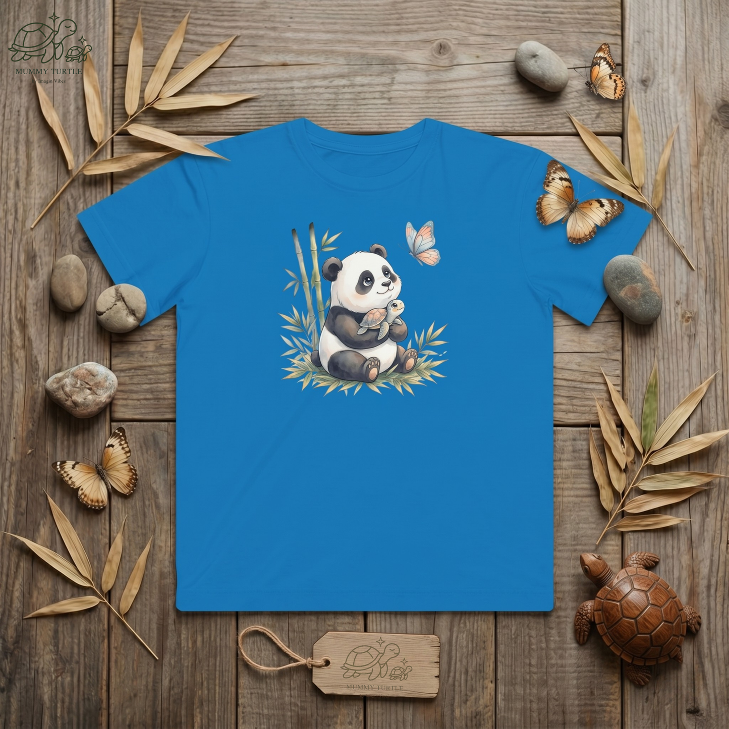 Bamboo Snuggles Panda & Turtle - Kids Fine Jersey Tee