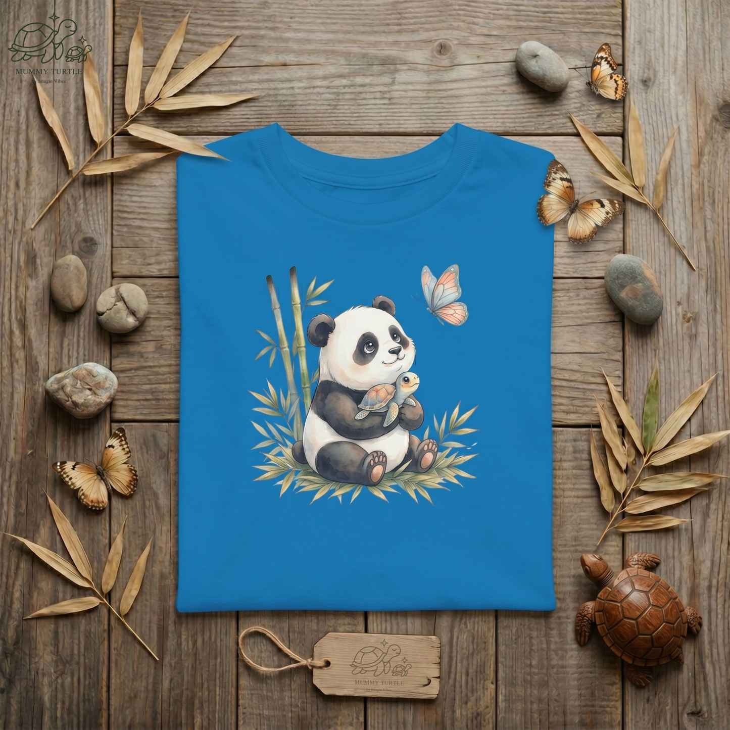 Bamboo Snuggles Panda & Turtle - Kids Fine Jersey Tee